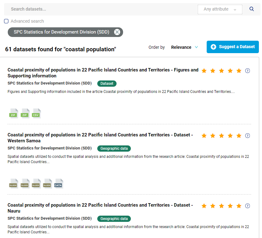 PDH.stat coastal population screenshot